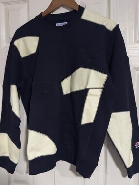 Hall of Fame Glow in the Dark Patchwork Crewneck Sweatshirt Size M